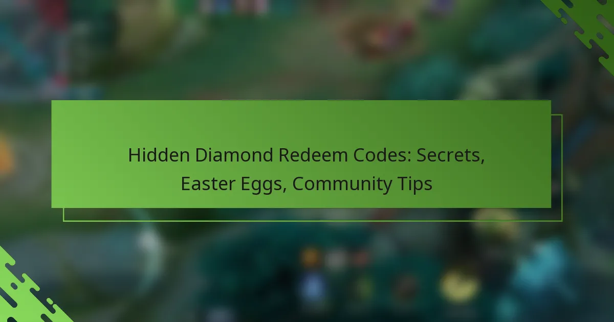 Hidden Diamond Redeem Codes: Secrets, Easter Eggs, Community Tips