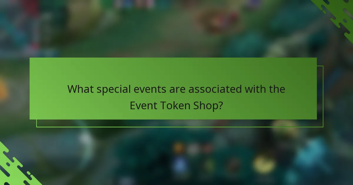 What special events are associated with the Event Token Shop?